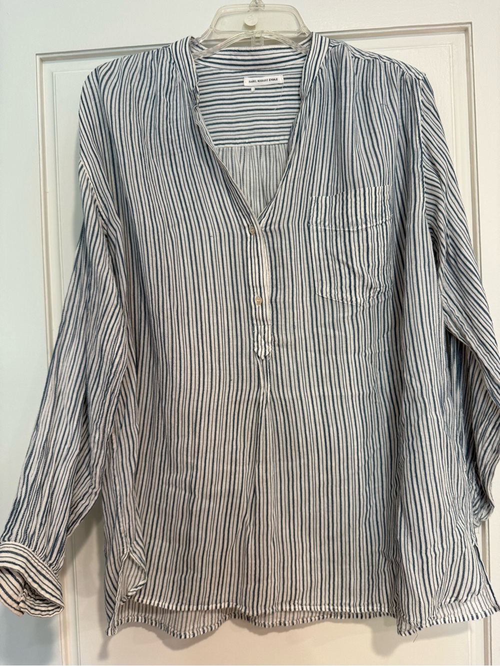 Isabel Marant Étoile Blue & White Striped Top